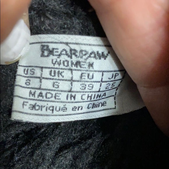 BEARPAW Black Silver Shiny Boots Size 8 - Picture 5 of 10